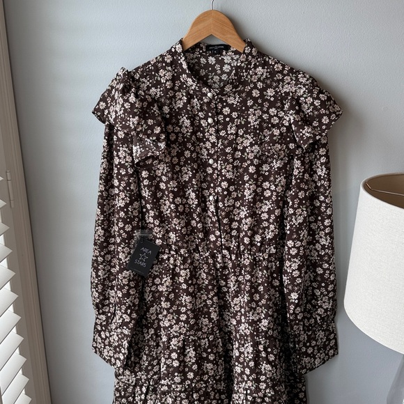Area Stars NWT Brown Ashley Floral Fit & Flare Dress - Picture 5 of 10